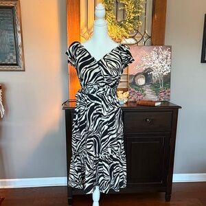 Studio Black and White Zebra Print dress